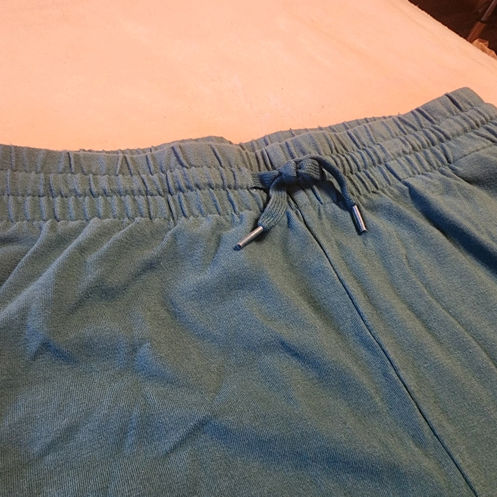 Adidas Womens Medium Teal Joggers Track Pants with Side Stripes - Picture 4 of 5